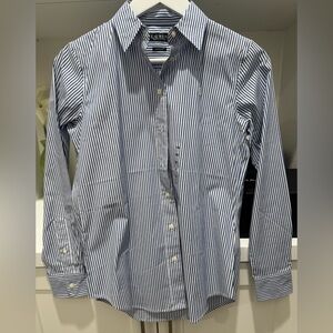 Ralph Lauren Blue and White Striped Shirt